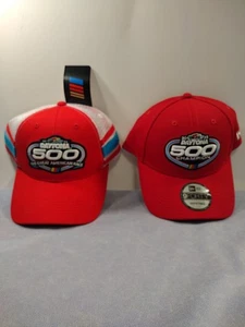 Lot of ( 2 ) Daytona 500 Adjustable Caps / New Era 9twenty & Hat-23 Striped Mesh - Picture 1 of 14