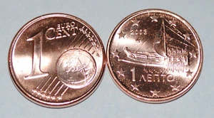 2003 Greece 1 Cent Coin Unc from Roll BU Nice KM#181 - Picture 1 of 1