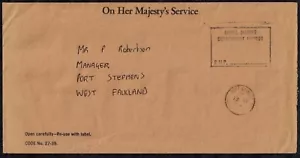 Falkland Islands 1981 OHMS Cover From Royal Marine Detachment w/Code No. 27-39 - Picture 1 of 2
