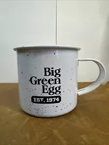 Big Green Egg Est. Campingbecher 1974 weiß Metall - Bild 1 von 4