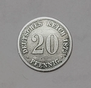 Deutsches Reich Kaiserreich 20 Pfennig 1873 A Silber - Bild 1 von 2