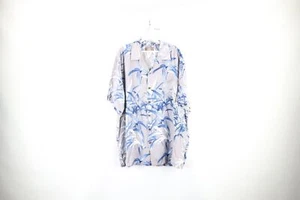 Vintage 90s Streetwear Mens XL Bamboo Collared Camp Hawaiian Button Shirt USA - Picture 1 of 9