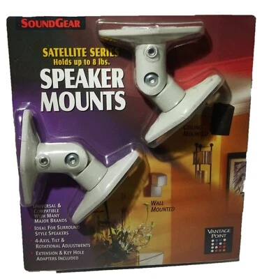 New Vantage Point SoundGear SATP-W Satellite Series White Speaker Mounts - Image 1 of 4