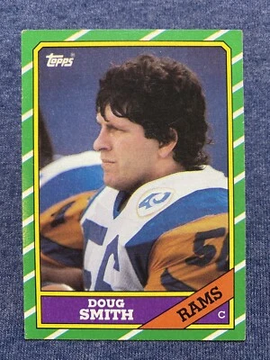 🔥1986 Topps Football Card DOUG SMITH #83 Los Angeles Rams Center NFL🔥 - Image 1 of 2