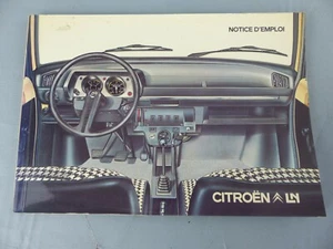Mode d'emploi CITROËN LNA LN de 1978 notice d'entretien manuel d'utilisation - Imagen 1 de 1