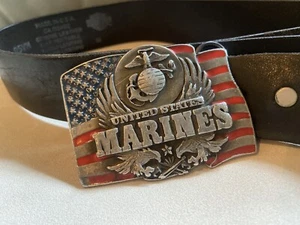 1991 Marines de los Estados Unidos Hebilla de cinturón Bandera Águilas Siskiyou Belt Buckle Co. 38 - Imagen 1 de 6