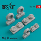 Reskit Rs48-0098 Set Wheels For Mig-19 Resin Detail Model, 1:48 Scale Kit