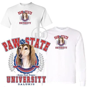 Saluki Dog Paw State University kurz-/langärmliges weißes T-Shirt M-3X - Bild 1 von 3