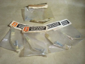 5 Vintage Nos Rare Brass Chevron Drawer Pull Cabinet Door Handle - Indiana Brand - Picture 1 of 4