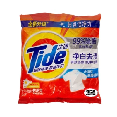 Detergente en polvo Tide, aroma original, bolsa de 218 G/7,68 OZ. (Estuche de 12 bolsas) Foto 1 de 4