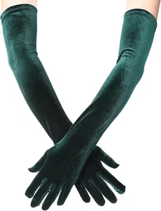 Lange Samthandschuhe Für Damen, Handschuhe Für Damen Ellenbogen, Ellenbogenlange - Bild 1 von 7