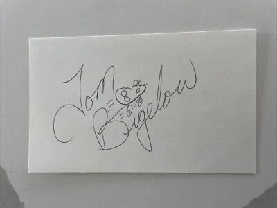 Tom Bigelow NASCAR USAC Midget Sprint HOF Signed 3X5 Autographed Index Card - Image 1 of 2