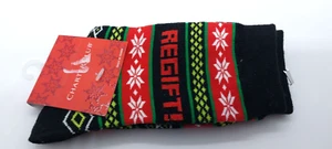 Charter Club Ladies Christmas Black Regift Crew Socks 9-11 New w/ Tags - Picture 1 of 5