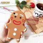 3D Cute Christmas Gingerbread Silicone Phone Case Cover For iPhone X 8 7 Plus 6