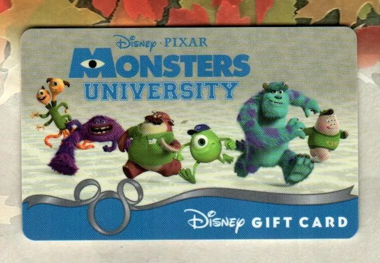 DISNEY Monsters University ( 2012 ) Gift Card ( $0 ) - Image 1 of 1