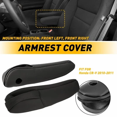 Pair Driver Passenger + Front Seat Armrest Cover Leather for Honda CR-V 40483 - Image 1 of 4
