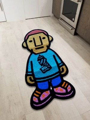 Pharrell Williams BBC IceCream Hypebeast Area Rugs Living Room Accent Carpets Bl - Image 1 of 4