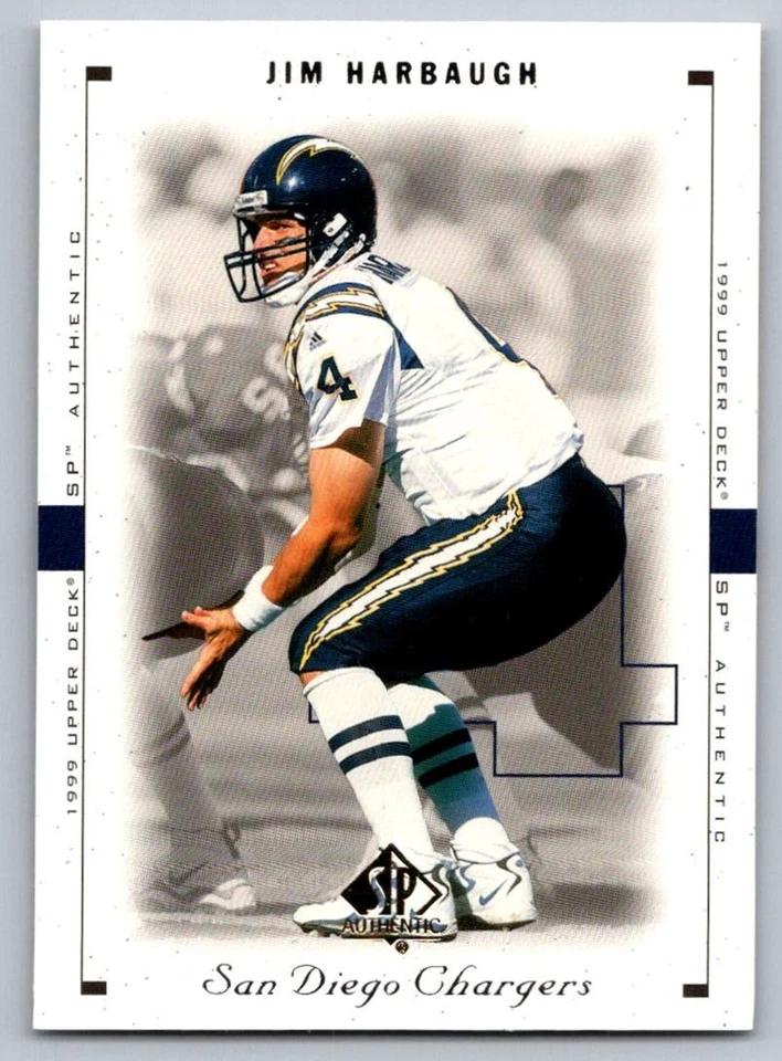 1999 SP Authentic Jim Harbaugh San Diego Chargers #72 - Image 1 of 2