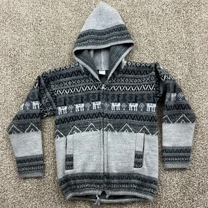 Los Andes Alpaca Full Zip Hoodie Kids size 8 - Picture 1 of 5