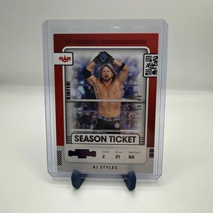 Boleto de temporada 2022 Panini Chronicles WWE - Contenders AJ Styles #107 púrpura/49 - Imagen 1 de 2