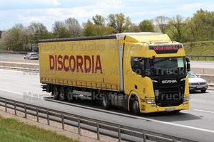 LKW Foto Scania R 500 Planensattelzug Bulgarien gelb DISCORDIA #l5cx - Bild 1 von 1