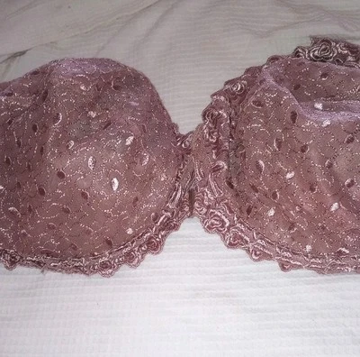AMOUREUSE 蕾丝钢圈 BRA,Mauve 48DD 前关闭 完好  — 第 1/4 张图片
