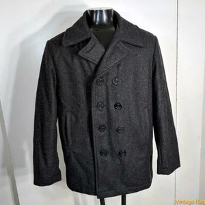 OLD NAVY Wool Blend Jacket Coat Peacoat Mens Size M Dark gray insulated - Picture 1 of 7