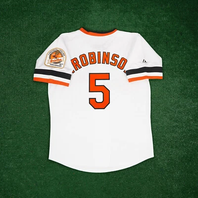 Camiseta deportiva blanca Brooks Robinson 1984 Baltimore Orioles Cooperstown 30th Home para hombre Foto 1 de 4