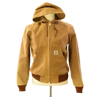 Abrigo de Algodón Pato Carhartt M Años 90 De Colección Para Hombres Chaqueta de Trabajo con Capucha Marrón Hecho en EE. UU. Foto 1 de 4