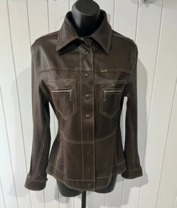 Diesel Co Womens Brown leather suede reversible jacket Size S - Picture 1 of 21