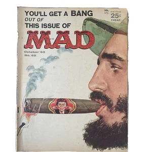 Mad Magazine October 1963 No 82 Fidel Castro Alfred E Neumann Don Berg USA - Picture 1 of 12