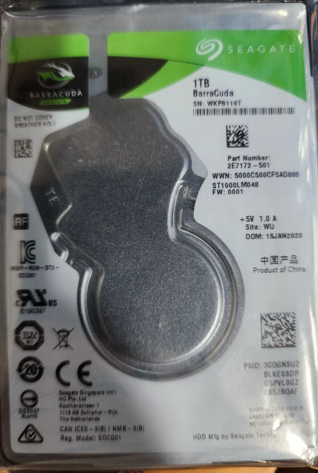 Seagate ST1000DM010 Barracuda 1 TB 3.5" SATA III DesktopHard Drive FAST SHIPPING - Image 1 of 1
