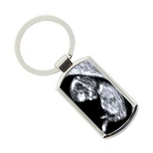 Neu Schlüsselanhänger Mama Baby Scan Metall Geschenk Bild Papa beste Mama Muttertag - Bild 1 von 1