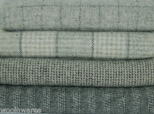 HAND DYED RUG HOOKING WOOL Mill-Dyed ~ "GRAY MATTER-II" (4-pc. collection) - Picture 1 of 12