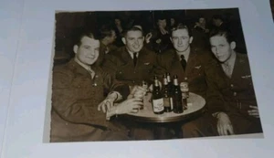 VTG Garrick Lounge Chicago Club WWII Era Soldiers Drinking Photo Down Beat Room - Picture 1 of 5