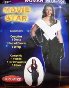 NEW WOMEN'S Adult MEDIUM 8-10 Halloween Costume MOVIE STAR - Picture 1 of 1