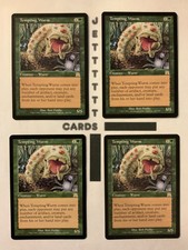 4x Tempting Wurm Onslaught LP x4 English Magic Actual Pics