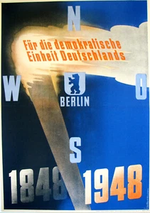 DDR Plakat Kunst: 1848-1948, Februar 1948, Entw.: Wilhelm Schubert - Bild 1 von 1