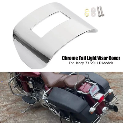 Cubierta de visera de luz trasera cromada apta para Harley Sportster 1200 XL1200C XL1200R Foto 1 de 4