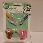 Vintage Wilton Gardening Tools Theme Cake  Candles and decorations 