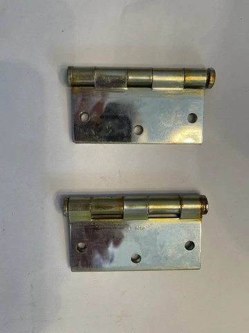 2 Vintage Cabinet/Cupboard Door Hinges 31/2 in x 2 in Cover