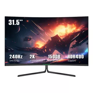 Monitor curvo para juegos Titan Army 31,5"" 2560*1440 HVA panel rápido 240 Hz 1 ms GTG - Imagen 1 de 21