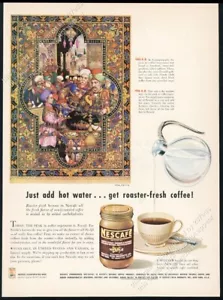 1946 Arthur Szyk Constantinople A.D. 1564 arte café Nescafé anuncio impreso vintage - Imagen 1 de 7