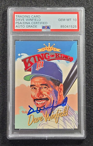 1994 DAVE WINFIELD Signed Donruss DIAMOND KINGS Card-MINNESOTA TWINS-PSA 10 Auto