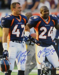 Champ Bailey & John Lynch Autographed Denver Broncos 16x20 Photo BAS 32849 - Picture 1 of 1