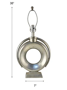 SR495-DALE TIFFANY 7 X 30" BIG CIRCLE RESIN BASE (REC-18" FABRIC SHADE) - Picture 1 of 3