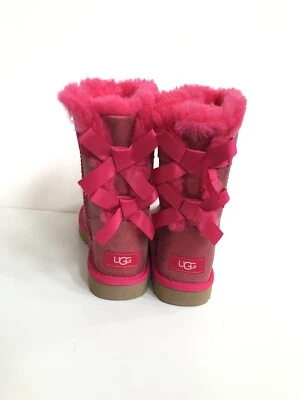 UGG CLASSIC SHORT BAILEY BOW GLISTEN METALLIC RADISH BOOTS US 7 / EU 38 / UK 5 - Image 1 of 4