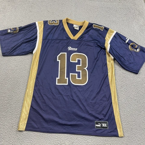VINTAGE Kurt Warner Jersey Mens XL Puma USA Retro Y2K St Louis NFL Footbal Cover