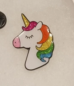 Sweet UNICORN Enameled Metal Pin Back Lapel FLAIR GIFT IDEA TEEN GIRL WORK - Picture 1 of 2
