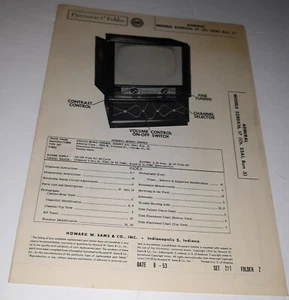 Admiral Models 228DX16, 17 (Ch. 23A1, Run 3) Photofact Folder - Picture 1 of 1